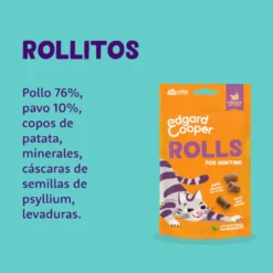 Edgard & Cooper Rolitos Frango e Perú para gatos