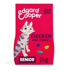 Edgard & Cooper Senior Frango e Peru ração para gatos