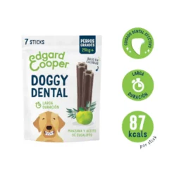 Edgard & Cooper Snacks Dentários Adult Large Maçã e Eucalipto para cães