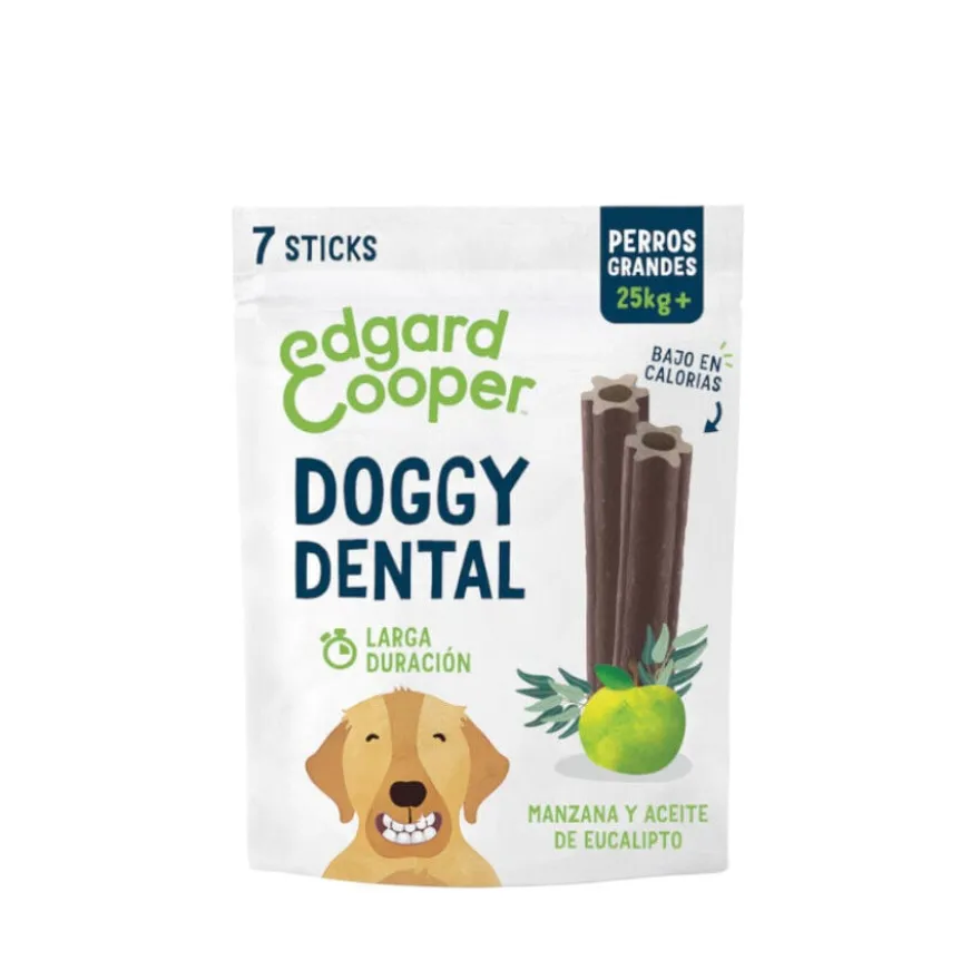 Edgard & Cooper Snacks Dentários Adult Large Maçã e Eucalipto para cães