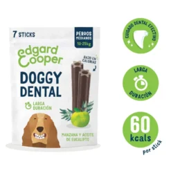 Edgard & Cooper snacks dentários Adult Medium maçã e eucalipto para cães