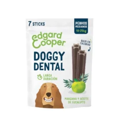 Edgard & Cooper snacks dentários Adult Medium maçã e eucalipto para cães