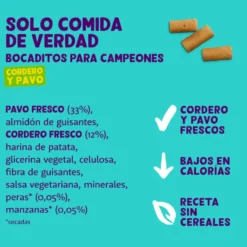 Edgard & Cooper Snacks Grandes de Borrego e Peru para cães