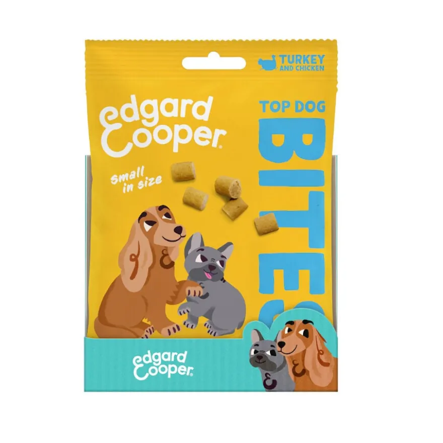 Edgard & Cooper Snacks Mini de Peru e Frango para cães