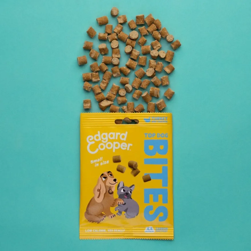 Edgard & Cooper Snacks Mini de Peru e Frango para cães