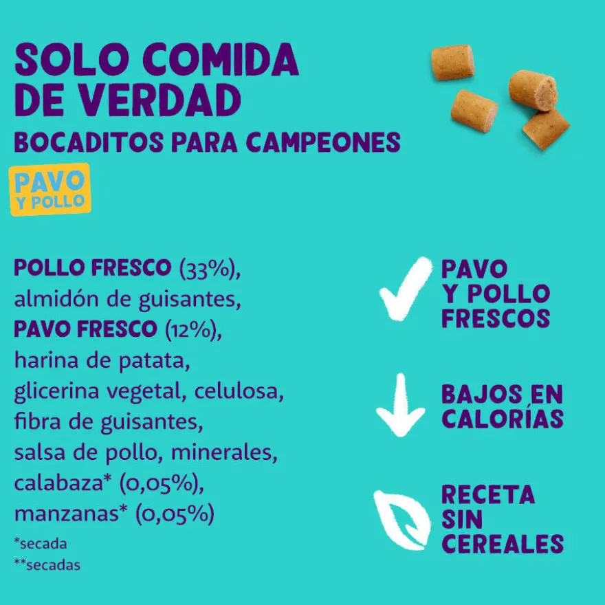 Edgard & Cooper Snacks Mini de Peru e Frango para cães