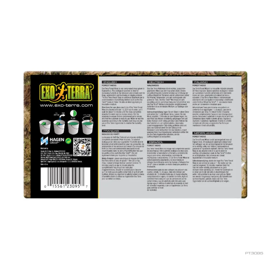 Exo Terra Forest Moss Substrato natural para terrários húmidos