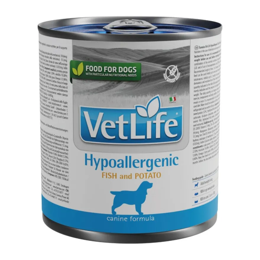 Farmina Vet Life lata hipoalergênica para cães