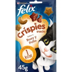 Felix Biscoitos Crispies boi e frango para gatos