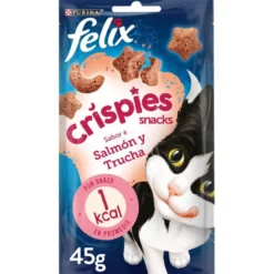 Felix Biscoitos Crispies Salmão e Truta para gatos