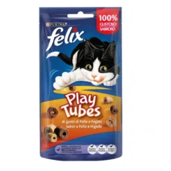 Felix Biscoitos Play Tubes Frango com Fígado para gatos