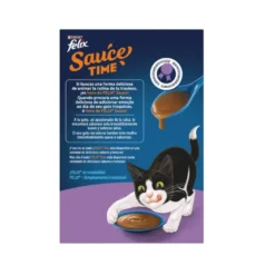 Felix Cat Molho de frango e salmão para gatos