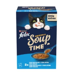 Felix Cat Sopa de bacalhau, atum e solha para gatos