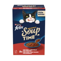 Felix Cat Sopa de boi, frango e cordeiro para gatos
