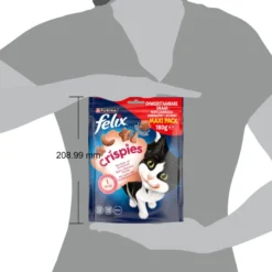 Felix Crispies Snacks de Salmão e Truta Maxi Pack para gatos