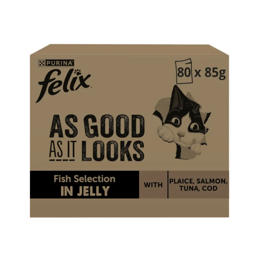 Felix Fantastic Banquete do Mar saqueta em gelatina para gatos