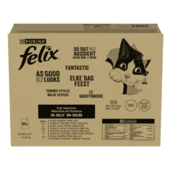 Felix Fantastic Banquete do Mar saqueta em gelatina para gatos