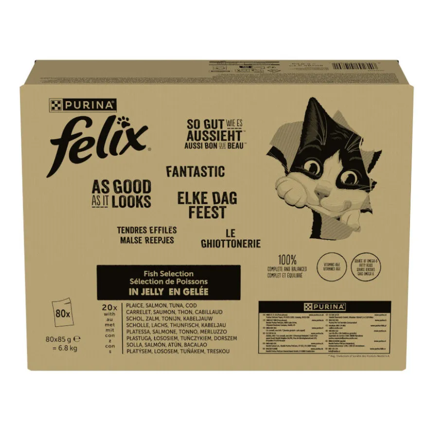 Felix Fantastic Banquete do Mar saqueta em gelatina para gatos