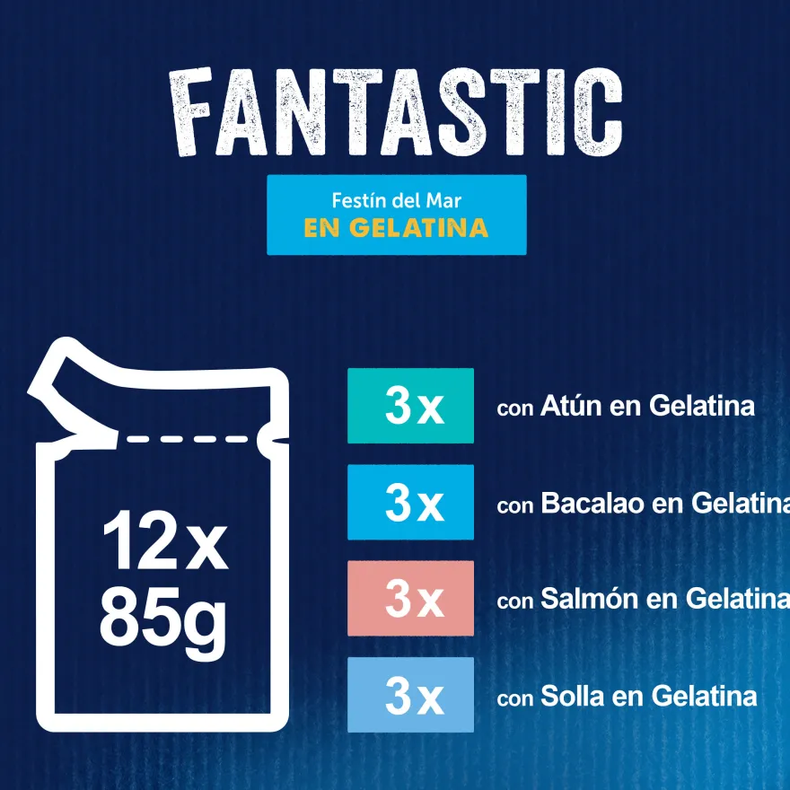 Felix Fantastic Banquete do Mar saqueta em gelatina para gatos