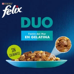 Felix Fantastic Duo Delicious Peixe em gelatina para gatos