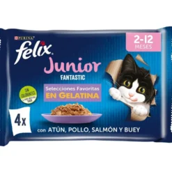 Felix Junior Fantastic Carne e Peixe em Geleia saqueta