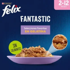 Felix Junior Fantastic Carne e Peixe em Geleia saqueta