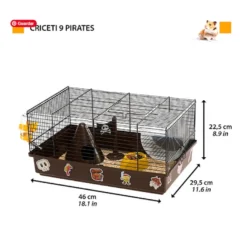 Ferplast Criceti 9 Piratas Preta Jaula para roedores