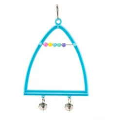 Flamingo Baloiço Triangular com sinos para pássaros