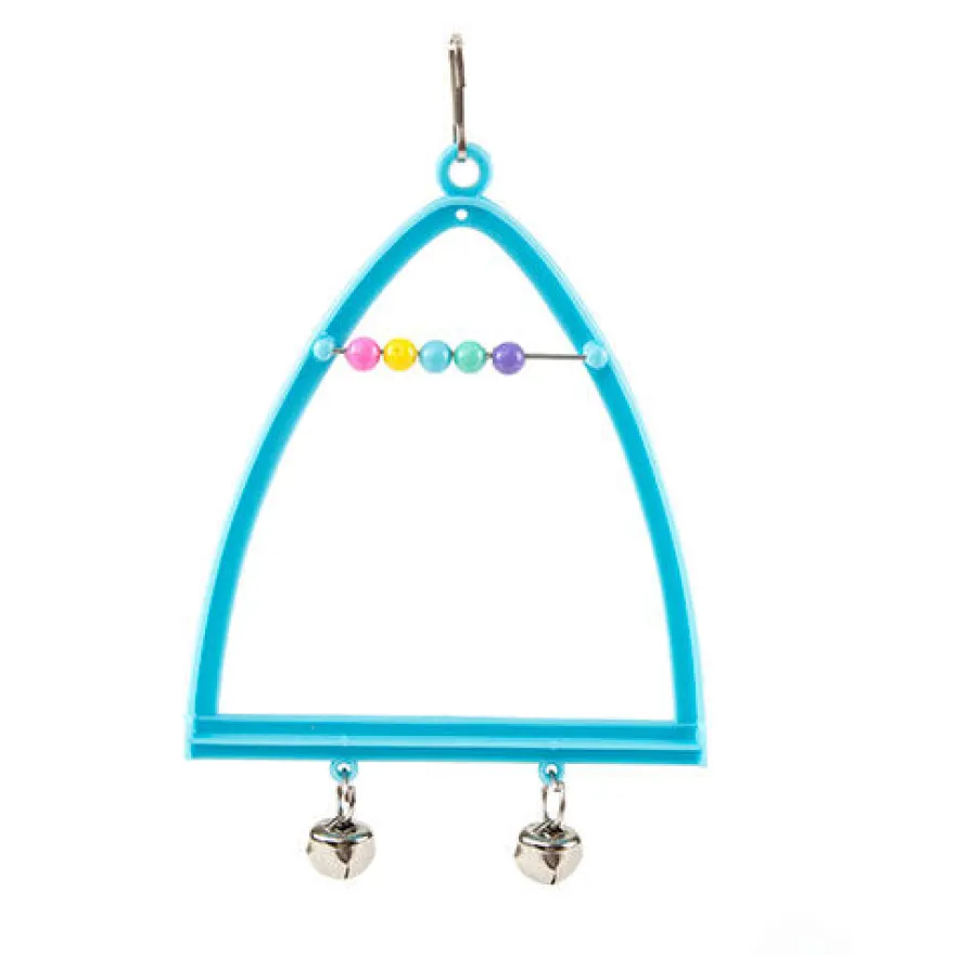 Flamingo Baloiço Triangular com sinos para pássaros