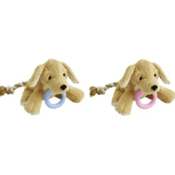 Flamingo Basti Cão de Peluche com Corda para cachorros