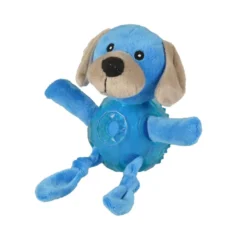 Flamingo Bellies Cão de peluche azul com bola para cães