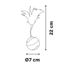 Flamingo bola interativa para gatos cor Verde