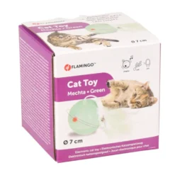 Flamingo bola interativa para gatos cor Verde