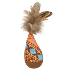 Flamingo Brinquedo Balancim com penas para gatos