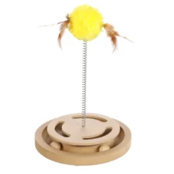 Flamingo Brinquedo Interativo com Bola para gatos