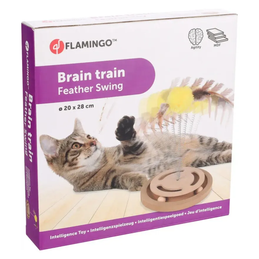 Flamingo Brinquedo Interativo com Bola para gatos