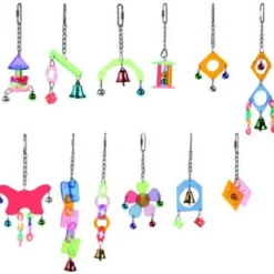 Flamingo brinquedos pendentes para pássaros