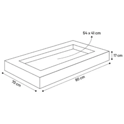 Flamingo Carlota Rectangular Cinzenta cama com fecho para cães