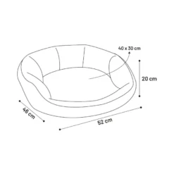 Flamingo Chips Retangular Cinzenta cama alcofa para cães