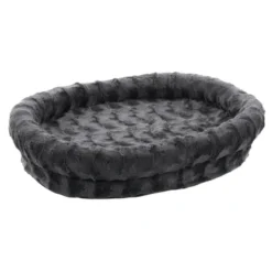Flamingo Dorian Oval Cinzenta Cama com fecho para cães