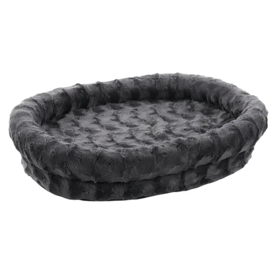 Flamingo Dorian Oval Cinzenta Cama com fecho para cães