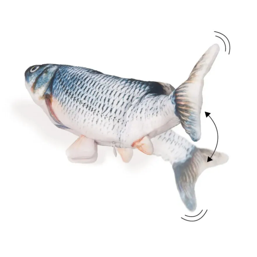 Flamingo Flounder Brinquedo em forma de Peixe Eléctrico para gatos