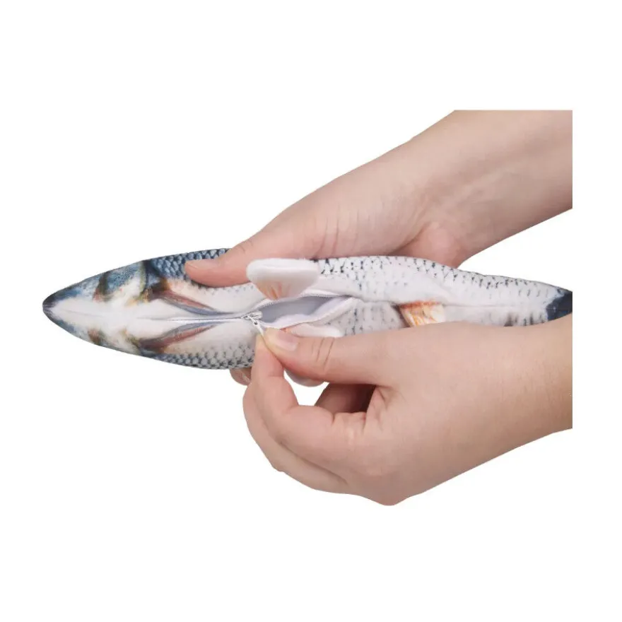 Flamingo Flounder Brinquedo em forma de Peixe Eléctrico para gatos
