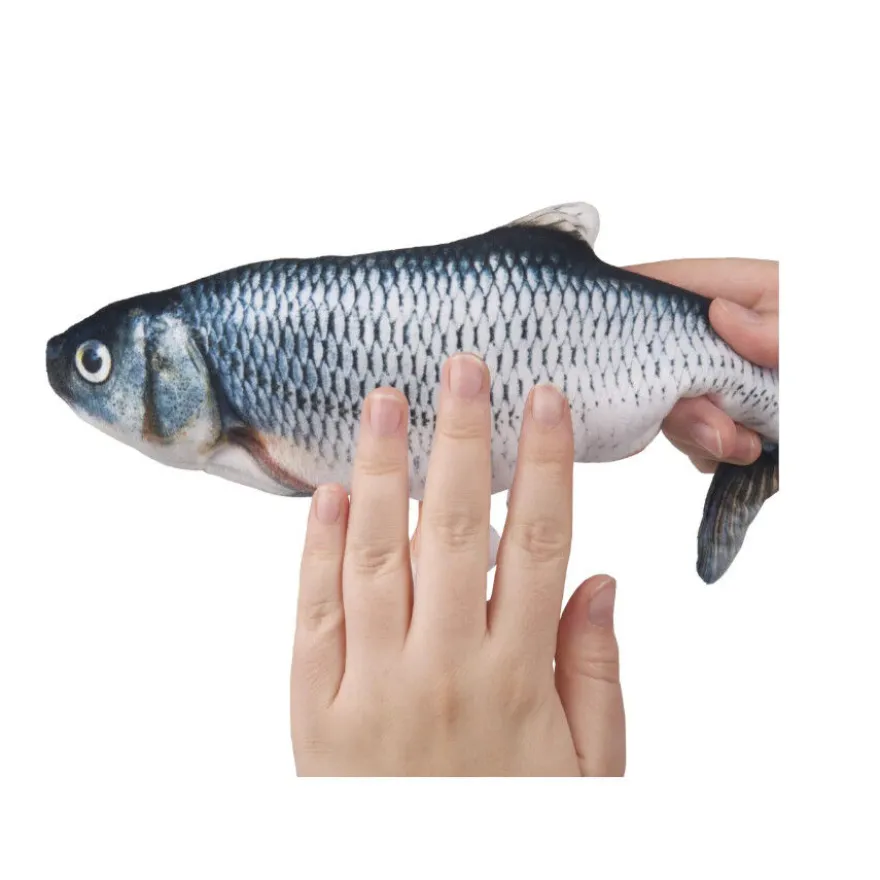 Flamingo Flounder Brinquedo em forma de Peixe Eléctrico para gatos