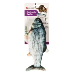 Flamingo Flounder Brinquedo em forma de Peixe Eléctrico para gatos