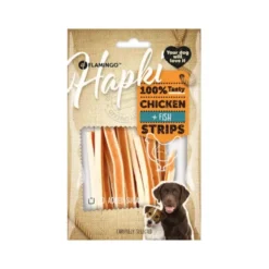 Flamingo Hapki Tiras de de Frango e Peixe para Cães