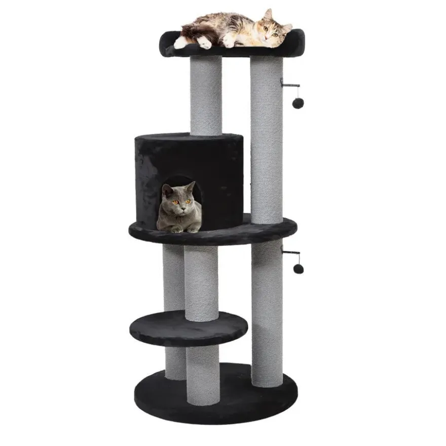 Flamingo Hattie Árvore Arranhador Preto para gatos