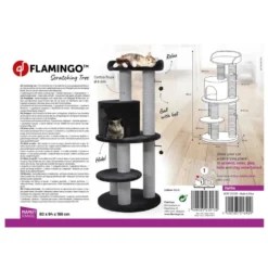 Flamingo Hattie Árvore Arranhador Preto para gatos