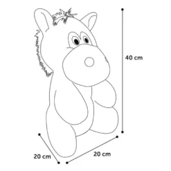 Flamingo Henny Burro de Peluche Cinza para cães