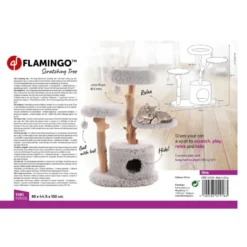 Flamingo Hina Árvore Arranhadora com 3 níveis para gatos